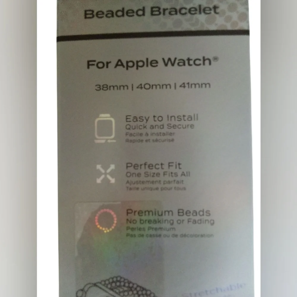 Apple - New In Box,Beaded Gold & Silver Tone Bracelet For Apple Watch Size 38-41